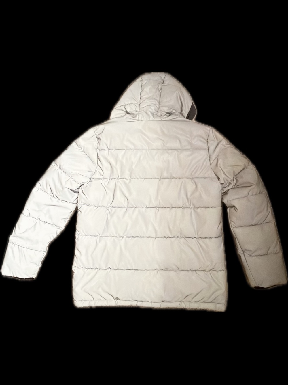 GUESS Reflective Quilted Puffer Jacket - Silver Gray - Picture 5 of 6